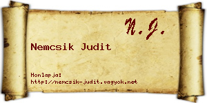 Nemcsik Judit névjegykártya